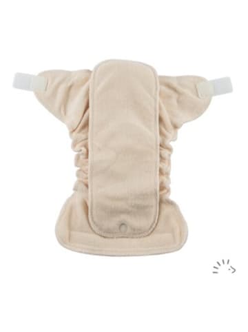 Popolini Newborn MiniFit Frottee mitwachsende Stoffwindel in Beige