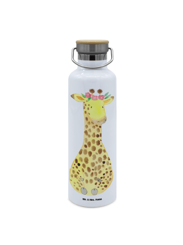 Mr. & Mrs. Panda große wasserflasche Giraffe Blumenkranz ohne Sp... in Weiß