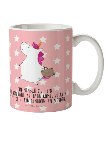 Mr. & Mrs. Panda Kinderpott Einhorn Koffer mit Spruch in Rot Pastell
