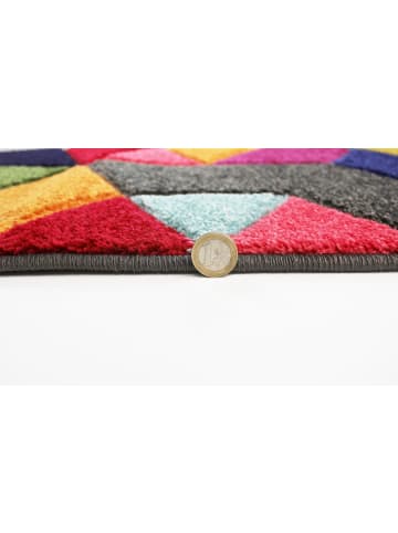 KADIMA DESIGN Vielseitiger Wohnzimmer-Teppich in farbenfrohem Design
