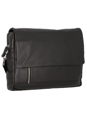 Alassio Oro Messenger Leder 38 cm Laptopfach schwarz
