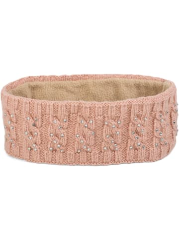 styleBREAKER Strick Stirnband in Rose