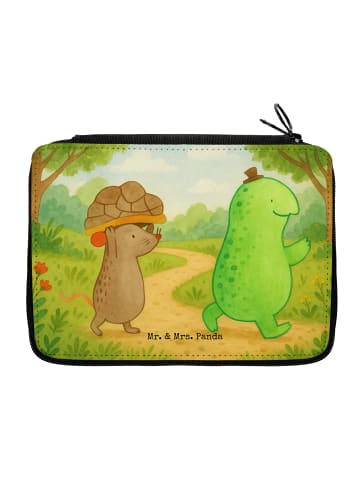 Mr. & Mrs. Panda Federtasche Schildkröte Maus Design ohne Spruch in Weiß