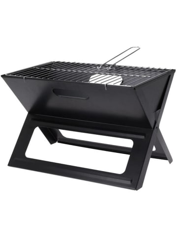 PROGARDEN Klappbarer Grill in schwarz