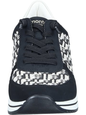 remonte Schnürschuhe in schwarz/schwarz-crema/porzellan
