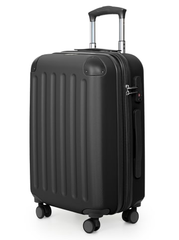 Hauptstadtkoffer Spree - Koffer Flugzeug Trolley Handgepäck Hartschale TSA 42L in Schwarz