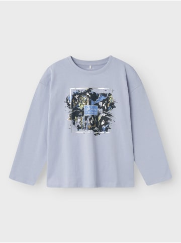 name it Weicher Design Longsleeve Pullover Rundhals Langarmshirt in Violett