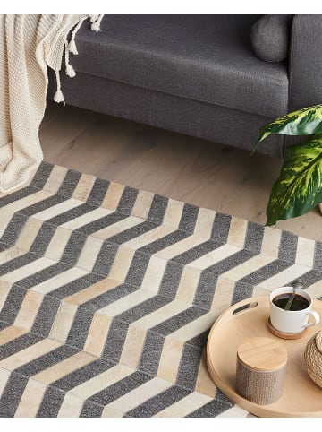 Beliani Patchwork BAGGOZE in Grau/Beige - (W) 160 x (H) 1 x (L) 230 cm