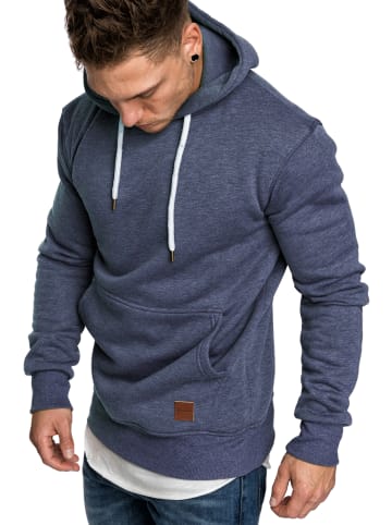 REPUBLIX Kapuzenpullover GRIFFIN in Blau Melange