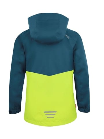 Trollkids Regenjacke "Nusfjord" in Petrolblau/Lime