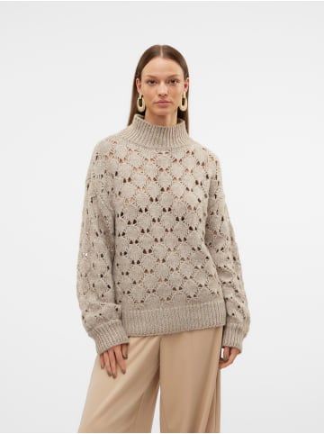 Vero Moda Strickpullover in Natural Melange