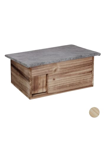 relaxdays Igelhaus in Geflammt - (B)46 x (H)21 x (T)34 cm
