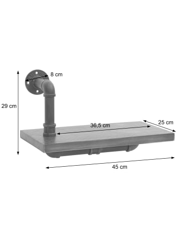MCW 2er-Set Wandregal N29, Natur