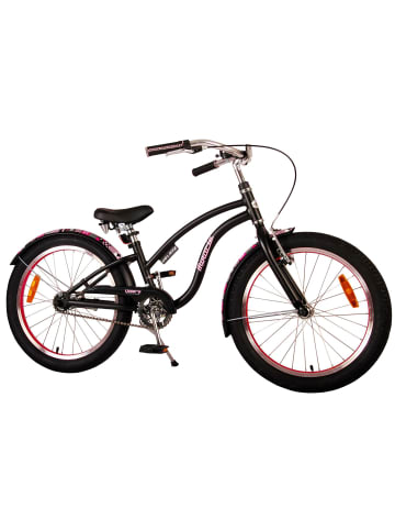 Volare Kinderfahrrad Miracle Cruiser Mädchen 20 Zoll Kinderrad Matt Schwarz 6 Jahre