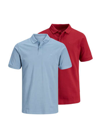 Jack & Jones Jack & Jones 2Pack Polo 2Pack Poloshirt Polohemd JJEBASIC POLO in rot