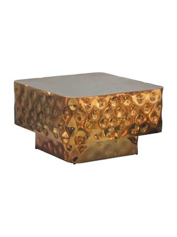 FineBuy Couchtisch in Gold / Aluminium / 60x60x38