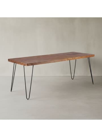KADIMA DESIGN Esstisch BAGLI Massivholz 200 x 80 x 76 cm Esszimmer-Tisch in Massivholz
