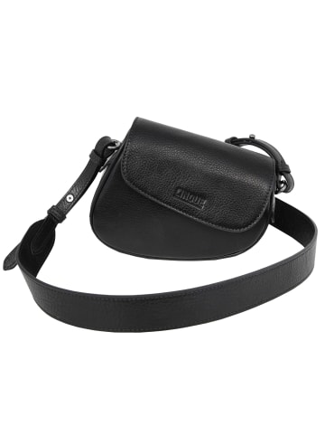 Cinque Felicia Umhängetasche Leder 18 cm in schwarz