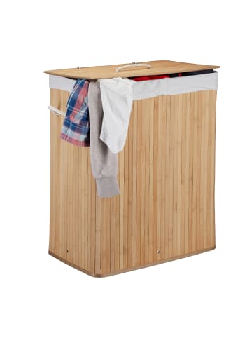relaxdays 2 x Wäschekorb in Natur - (B)55 x (H)63 x (T)35 cm
