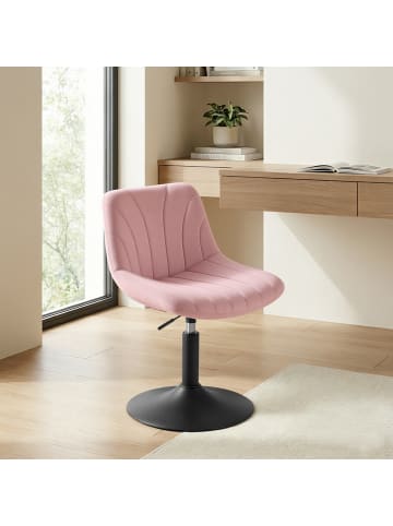 VASAGLE Barhocker Tyra in Rosa - (B)46.5 x (H)(65.5-77.5) x (T)43 cm
