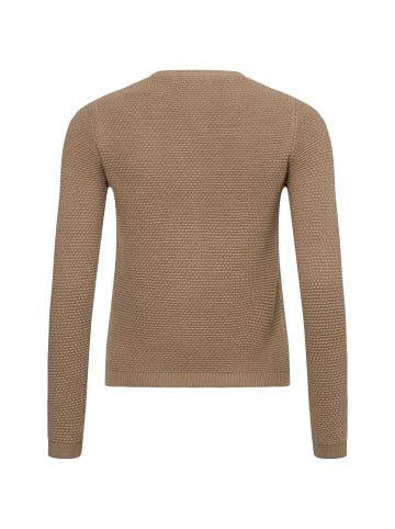 Marie Lund Strickjacke in taupe - 0002