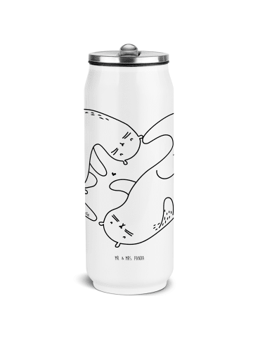 Mr. & Mrs. Panda Wasserflasche Otter Valentine ohne Spruch in Weiß