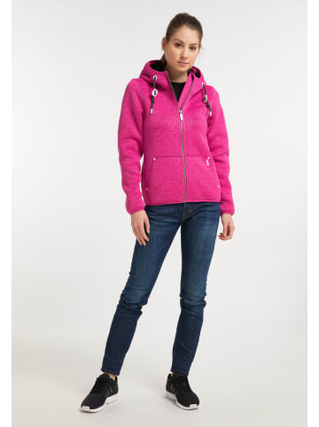 ICEBOUND Damen Strickfleecejacke in Pink Melange