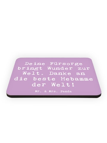 Mr. & Mrs. Panda magnet Spruch Beste Hebamme mit Spruch in Lavendeltraum
