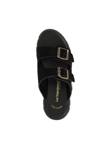 Les Tropéziennes par M Belarbi Tiamo-Ledersandalen mit Absatz Schwarz