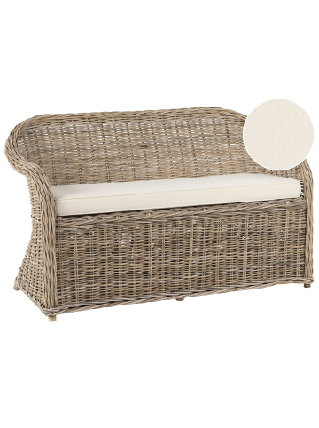 Beliani Gartenbank SUSUA in /Weiß - (W) 141 x (H) 86 x (L) 69 cm