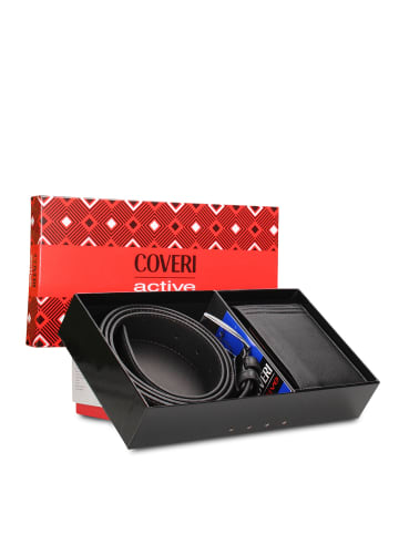 Enrico Coveri Geldbörsen- und Gürtel-Set in BLACK