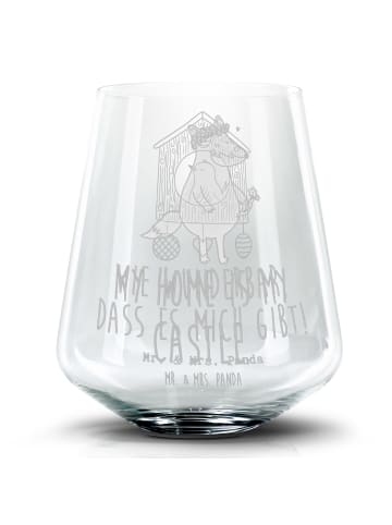 Mr. & Mrs. Panda Longdrinkglas Vogel Haus mit Spruch in Transparent