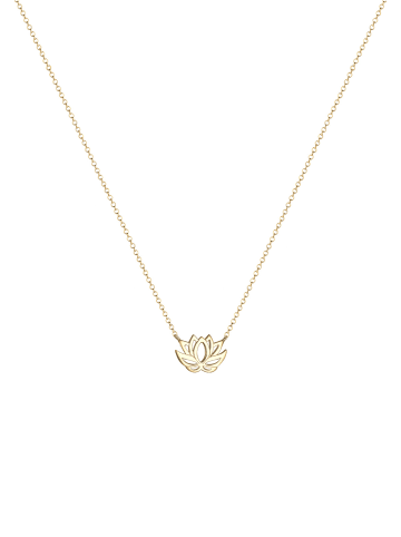 Elli Halskette 925 Sterling Silber Lotusblume in Gold