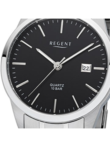 Regent Analog-Armbanduhr Regent Metallarmband silber mittel (ca. 39mm)