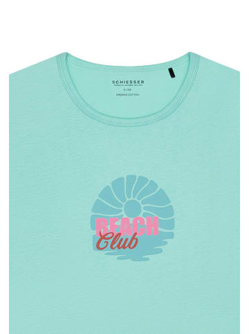 Schiesser Schlafanzug Nightwear Cotton in Blaugrün