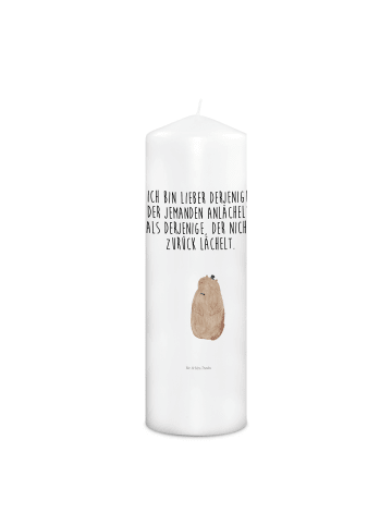 Mr. & Mrs. Panda Kerze Murmeltier mit Spruch in Weiß