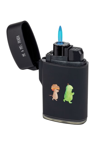 Mr. & Mrs. Panda gas anzünder Schildkröte Maus ohne Spruch in Schwarz