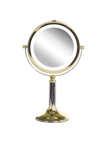 Beliani Kosmetikspiegel BAIXAS in Gold/Schwarz - (W) 18 x (H) 34 x (L) 12 cm