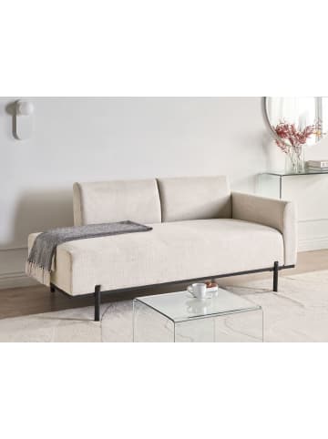 Beliani Chaiselongue SAVASSE in Beige/Schwarz - (W) 170 x (H) 78 x (L) 85 cm