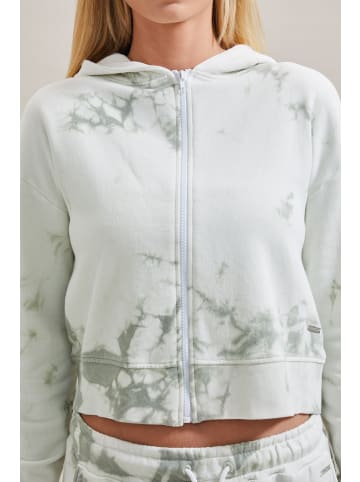 ADLYSH Sweatjacke Marble Zip Hoodie in Silver Green