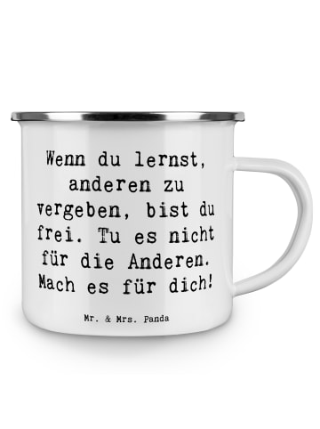 Mr. & Mrs. Panda becher emaille Spruch Vergebung Freiheit mit Sp... in Weiß