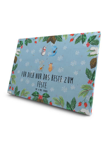 Mr. & Mrs. Panda Adventskalender Big Einheit mit Spruch in Eisblau