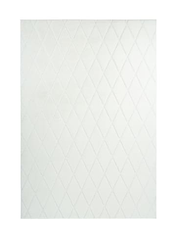 Kayoom Hochflor Teppich Vivica 225 in weiß - rechteckig