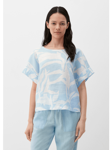 s.Oliver T-Shirt kurzarm in Blau-creme