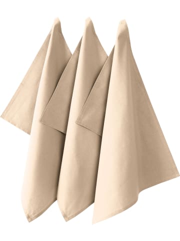 REDBEST Baumwolle Geschirrtuch 3er-Pack Seattle in beige