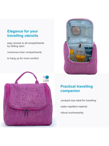 Intirilife Kulturbeutel Kosmetiktasche in PINK