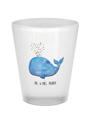 Mr. & Mrs. Panda Schnapsglas Wal Konfetti ohne Spruch in Transparent