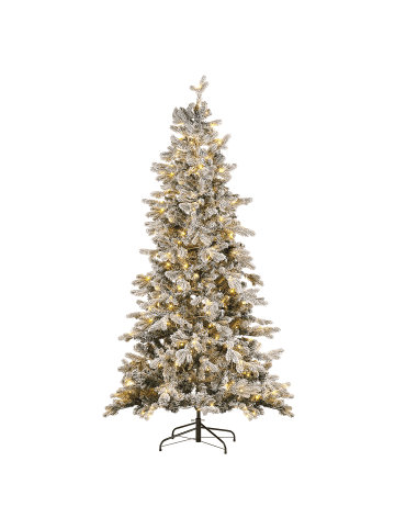 Beliani Weihnachtsbaum TATLOW in Grün/Weiß - (W) 120 x (H) 210 x (L) 120 cm