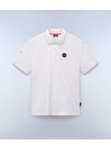Napapijri Polo "E-Badge Sum" in Weiß