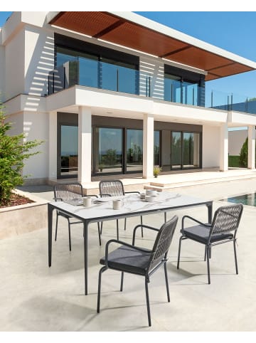 Beliani 4er-Set Esszimmerstuhl TACENO in Grau